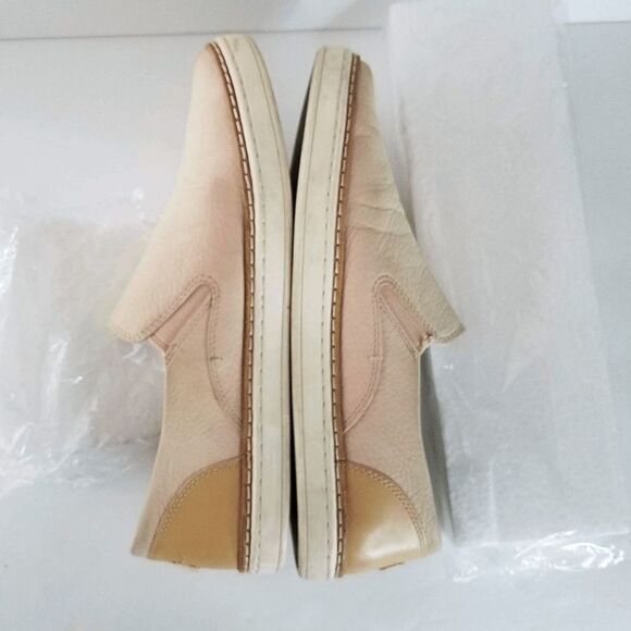 UGG Adley Tan Slip-on Pink Leather Loafer Sneaker Size 8 - Picture 3 of 8